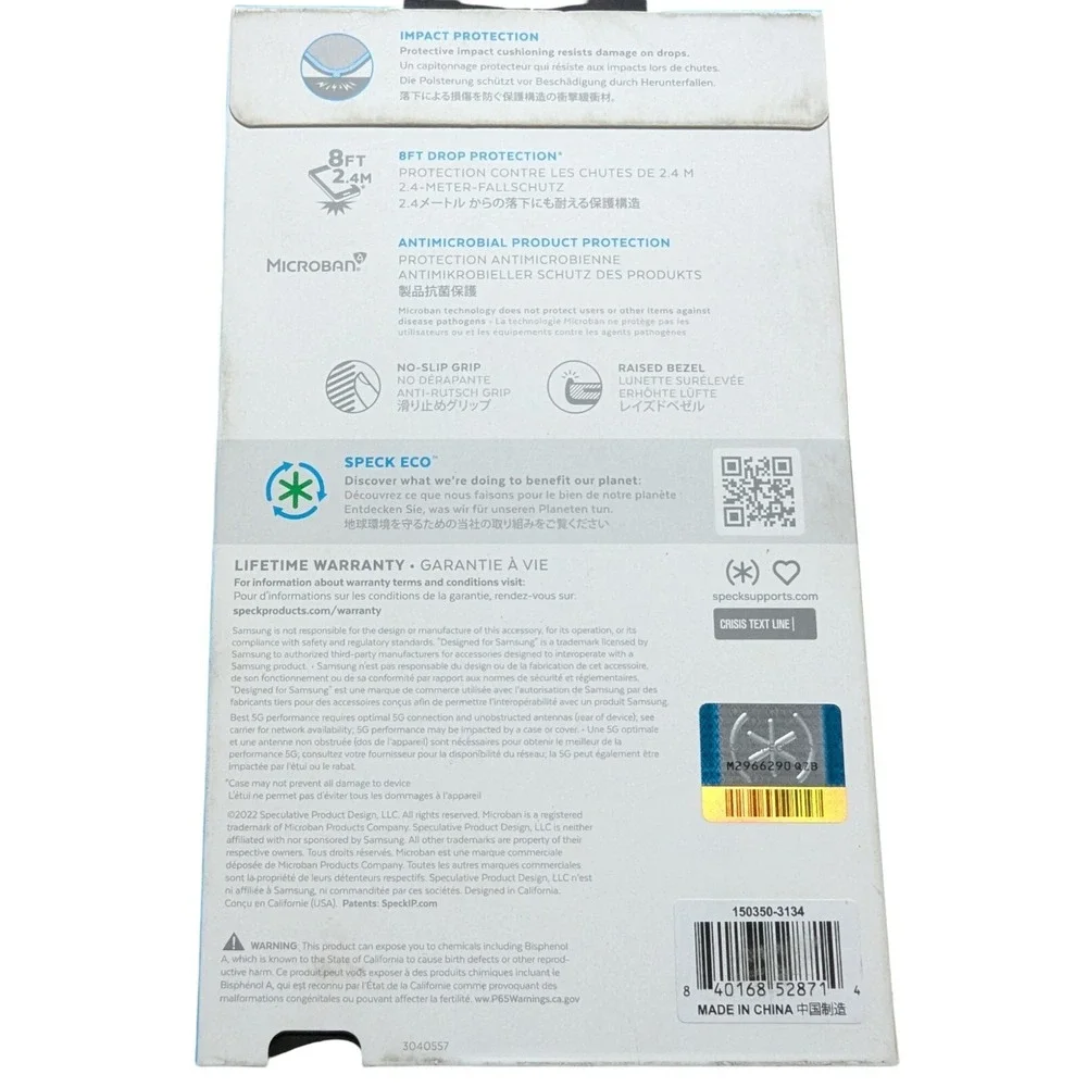 G6. Speck IMPACT HERO Grip Series Case for Samsung A14‎ 5G - Granite Black/Dusk